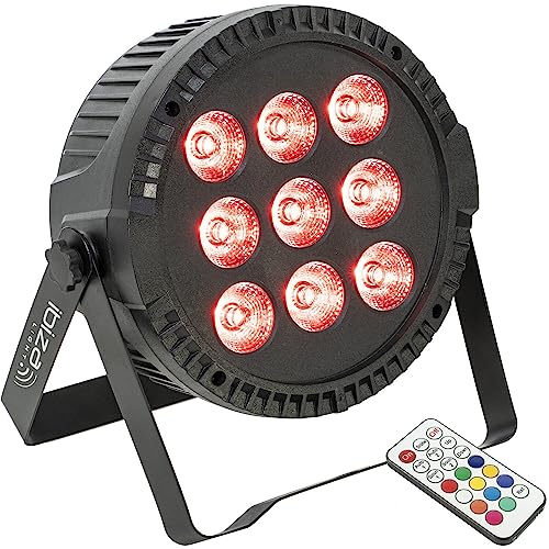 IBIZA THINPAR-9X6W-RGBW LED PAR Scheinwerfer Disco DJ Party Club Effekt Floorspot Effektlicht Fernbedienung DMX Stroboskop