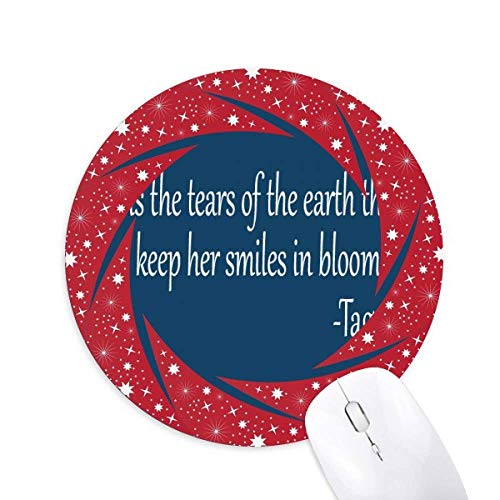 Qoutes Healing Sätze Lovers Tears Bloom Wheel Mouse Pad Round Red Rubber