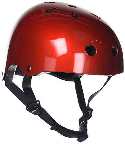 Helm für Skater,Scooter,Biker (Rot metallic, XXS - XS / 49 - 52 cm)