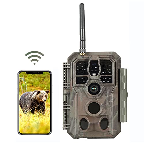Folgtek WLAN Wildkamera 32MP 1296P Nachtsicht 30m Bewegungsaktivierung IP66 Wasserdicht 2,4 Zoll LCD Bildschirm 3 PIR Gartenkamera für Wildtiere Scouting und Heimsicherheit