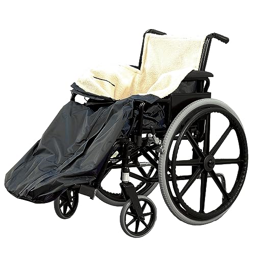 Bramble - Fleece Gefütterte Schlupfsack für Rollstuhlfahrer, Rollstuhldecke mit Innentasche - Robust, Wasserdicht & Wetterfest