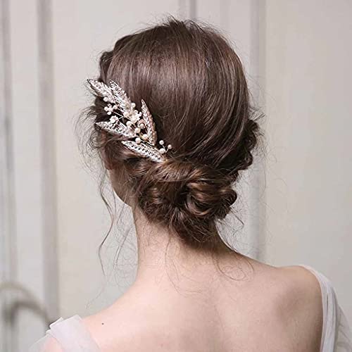 Haarkamm mit Perlenblatt-Design, exklusiv für Partys, Braut, Kopfschmuck, Hochzeit, Haarschmuck