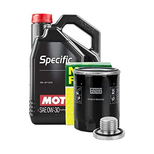 Motul Ölwechselset: Motoröl Specific 2312 0W30 5L + Mann Ölfilter Dichtung Inspektionskit/Servicekit Passend Zusammengestellt Für Ihr Fahrzeug