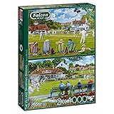 Falcon 11309 The Village Sporting Greens 2X 1000 Teile Trevor Puzzlespiel, Mehrfarben