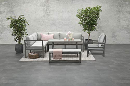 Garden Impressions Hohe Dining Aluminium Lounge Blakes Barista XL Links, inklusive zusätzlichem Sessel und wasserabweisender Kissen