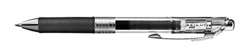 Pentel Energel Pure BL77TLE-AX Gel-Tintenroller, Schwarz, 0, 35 mm Strichstärke, Druckmechanik, nachfüllbar, VE = 12 Stück