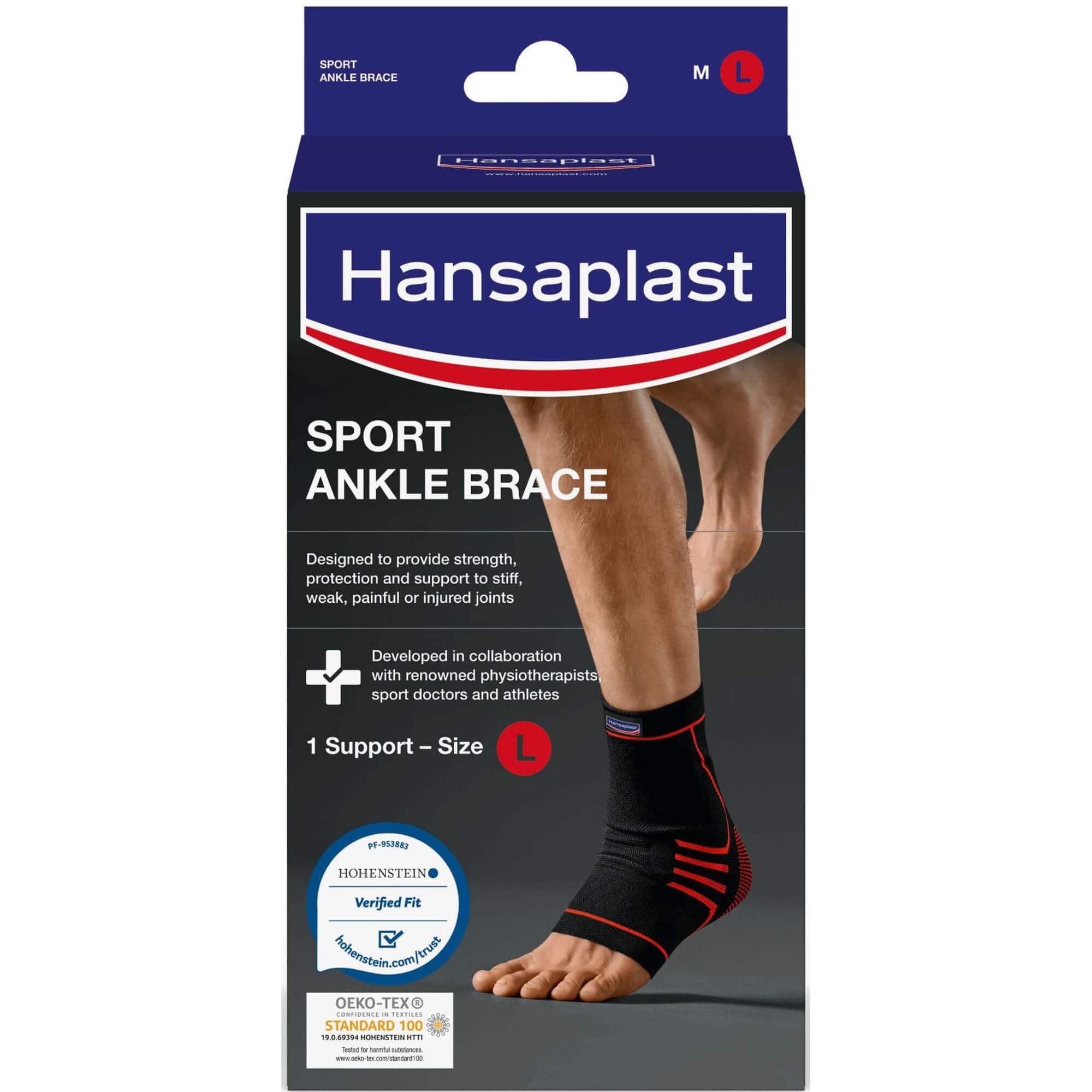 HANSAPLAST Sport Fußgelenk-Bandage Gr.L 1 St