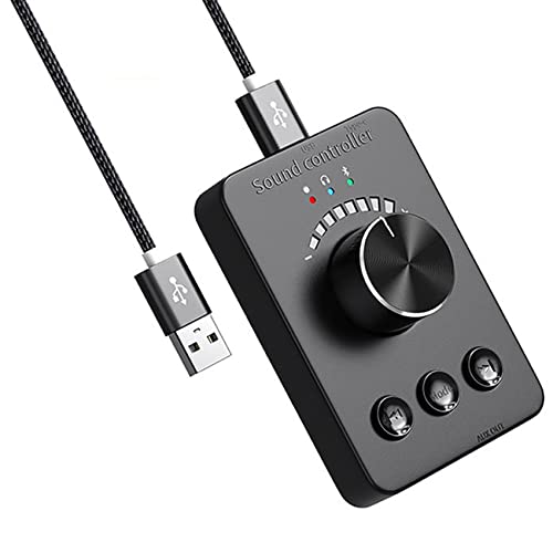 Zunedhys USB-Lautstärkeregler, externe USB-Soundkarte, Bluetooth 5.1 Transmitter, Treiber (für Windows XP und Support)