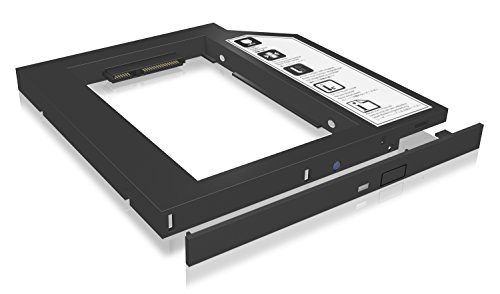 Icy Box IB-AC640 Notebook-Erweiterung für 2,5" (6,35 cm) SATA HDD/SSD zum Einbau in Slim-DVD-Schacht schwarz