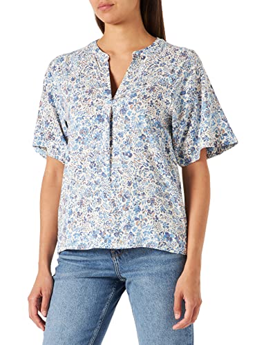 PART TWO Damen PetinaPW BL Relaxed fit Blouse, Blue Painted Flower, 46