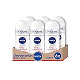 NIVEA Dry Comfort Deodorant Roll-On 6er Pack (6 x 50 ml) Antitranspirant mit Dual Active Formel mit doppelter Anti-Transpirant