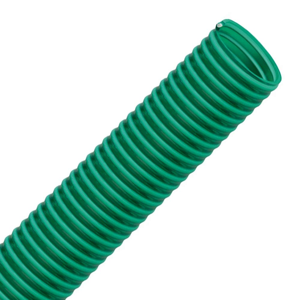 FLEXTUBE GR Ø 19mm (3/4 Zoll) Länge 10m PVC Schlauch, Spiralschlauch, Saugschlauch mit Hart PVC Spirale, grün transparent