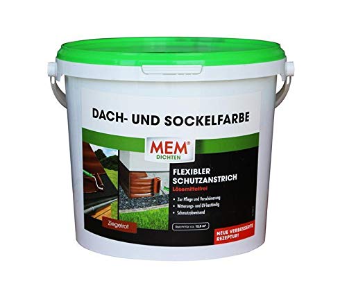 Mem dachfarbe - flexibler dachanstrich -- ziegelrot - 5 kg
