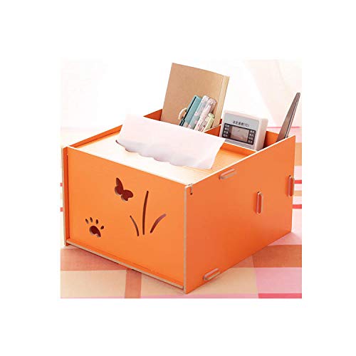 ZXGQF Tissue Box Aus Holz Orange Papierhandtuchhalter Box Home Wohnzimmer Serviettenbox Auto Hotel Tissue Box Inhaber