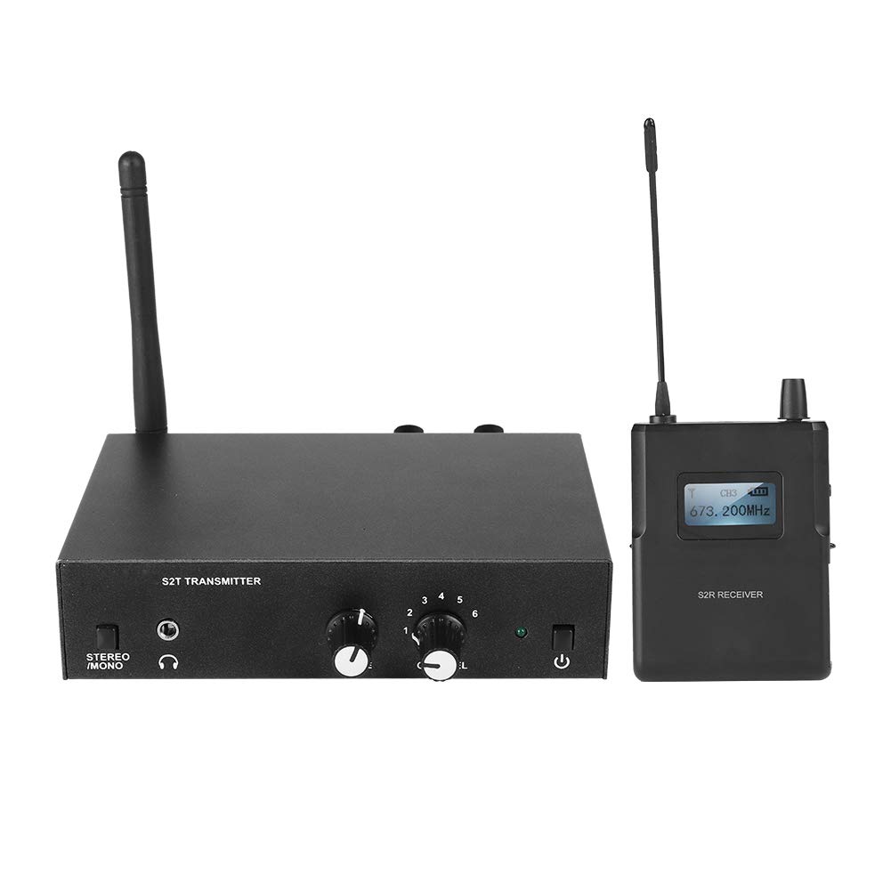 In-Ear-Funküberwachungssystem, Funküberwachungssystem 100M UHF 670-680MHZ Stereo-Funküberwachungssystem für ANLEON (1 Sender und 1 Empfänger)