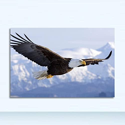Leinwandbilder für Wohnzimmer Adler Malerei Wandkunst Decoracion Tiere Poster und Drucke Adler Skandinavisches Dekor 40x60cm Rahmenlos