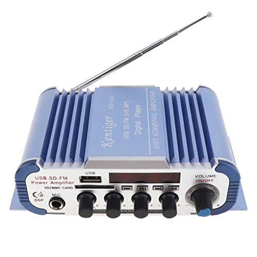 DollaTek Kentiger HY-604 4x41W HiFi-Auto-Audioverstärker Umkehrfunktion USB/SD/DVD/Mikrofon-Eingang FM Radio Player