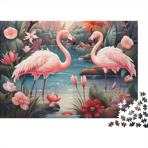 Flamingos Unlösbares Puzzle | Buntes| 1000 Teile,Hölzernes | Das Unmögliche Puzzle, Kinder Puzzle Für Erwachsene, Herausforderndes Rätsel Puzzle 1000pcs (75x50cm)