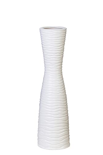 Casablanca Vase Tamera Keramik,weiß,H.77/D.16