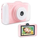 AGFAPHOTO Kinderkamera Realikids Cam 2 Digitalkamera für Kinder mit SD-Kartenslot für bis zu 32GB | 3,5'' LCD-Bildschirm | Lithium-Akku und ergonomisches Design | Kamera für Kinder Rosa