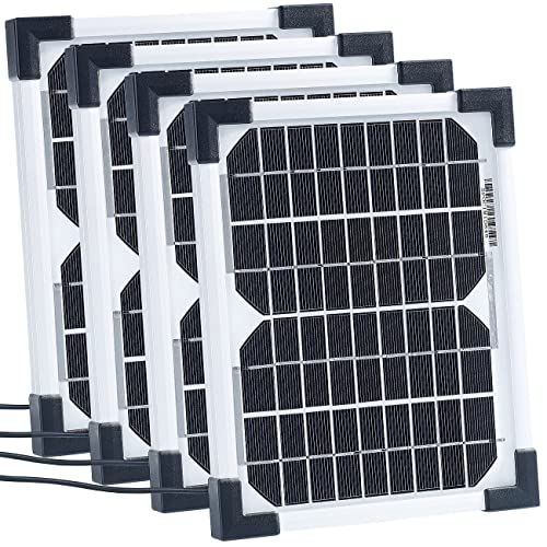 revolt Solarpanels für Zuhause: 4er-Set mobile Solarpanele mit monokristalliner Solarzelle 5 W (mobil Solar-Panel)