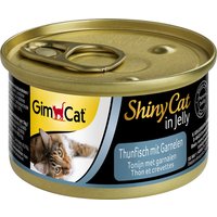 GimCat ShinyCat in Jelly Thunfisch - Nassfutter mit Fisch und Taurin für Katzen - 48er Pack (48 x 70 g)