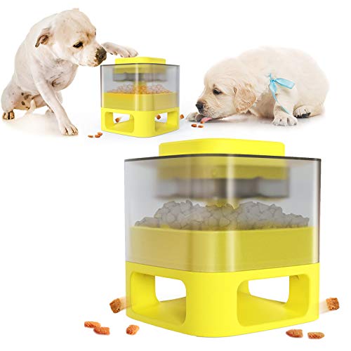 NW Square Fun Feeder A-Style für Hund und Katze Hundespielzeug Katzenspielzeug Haustier Spielzeug (Gelb)