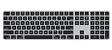 Apple Magic Keyboard mit Touch ID und Ziffernblock: Bluetooth, wiederaufladbar. Kompatibel mit Mac Computern Chip; Englisch, GB, Schwarze Tasten