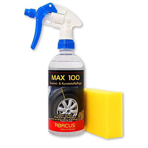 ABACUS 500 ml Max 100 - Gummi- & Kunststoffpflege mit Schwamm (7578)