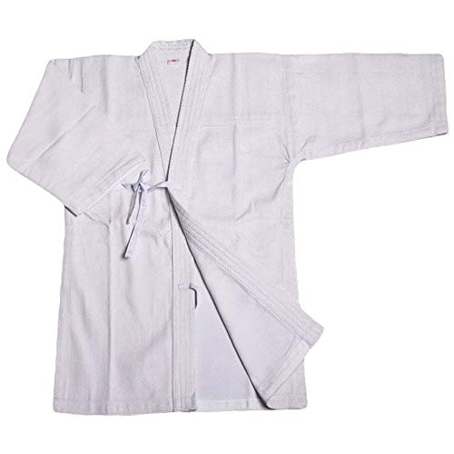 G-like Kendo Kenjutsu Uniform - Traditionelle Japanische Schwertkampfkunst Kostüm Karate Ninja Aikido Training Kleidung Keikogi Jacke Hakama Hose für Männer Frauen (Weiß, XXL)