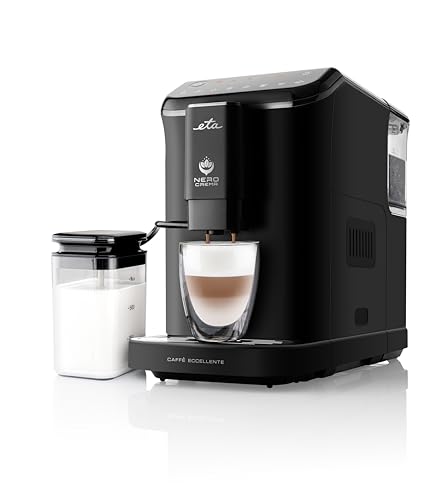ETA Kaffeevollautomat I Nero I 20 Bar I Latte Macchiato & Cappucino auf Knopfdruck I 1.5l Wassertank I Slim Design I Kaffeeautomat
