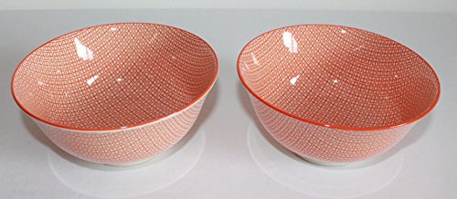 AAF Nommel– 2 große Matcha Reisschalen Soba Bowl „Niji“ orange ø 15 cm Nr. 199