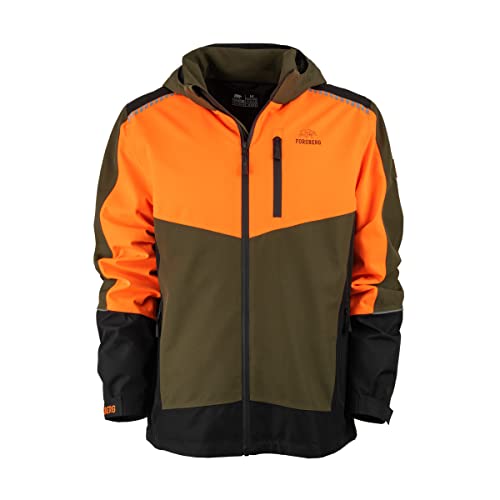 FORSBERG Softshelljacke SKOGAR Softshell Jacket Forst, Farbe:neonorange/darkoliv, Größe:4XL