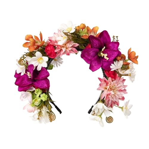 Stilvoller Blumenkopfkranz Ethnische Blumen Blumenstirnband Ornament Kopfschmuck Für Festivals Und Fotoshootings Festivalblume