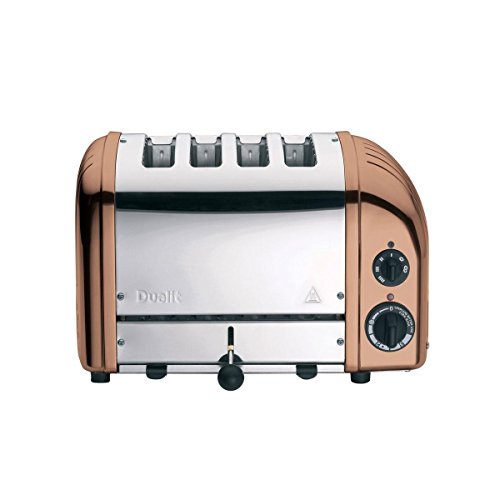 Classic NewGen 4-Scheiben Toaster, kupfer poliert handgefertigt mit EU Stecker