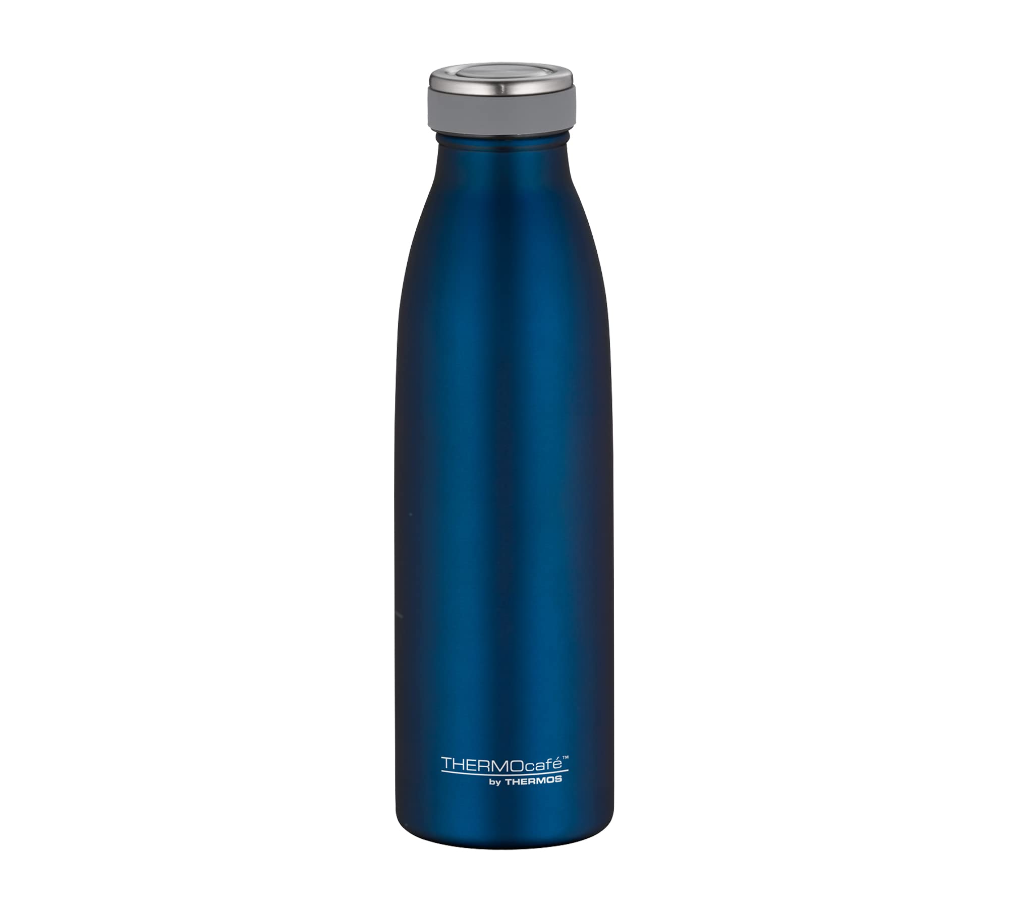 TC BOTTLE 0,50l, saphire blue, Thermosflasche aus Edelstahl, 12 h heiß / 24 h kalt, absolut dicht für Schule, Büro, by THERMOS, direkt aus Edelstahl trinken, Wasserflasche kohlensäurefest