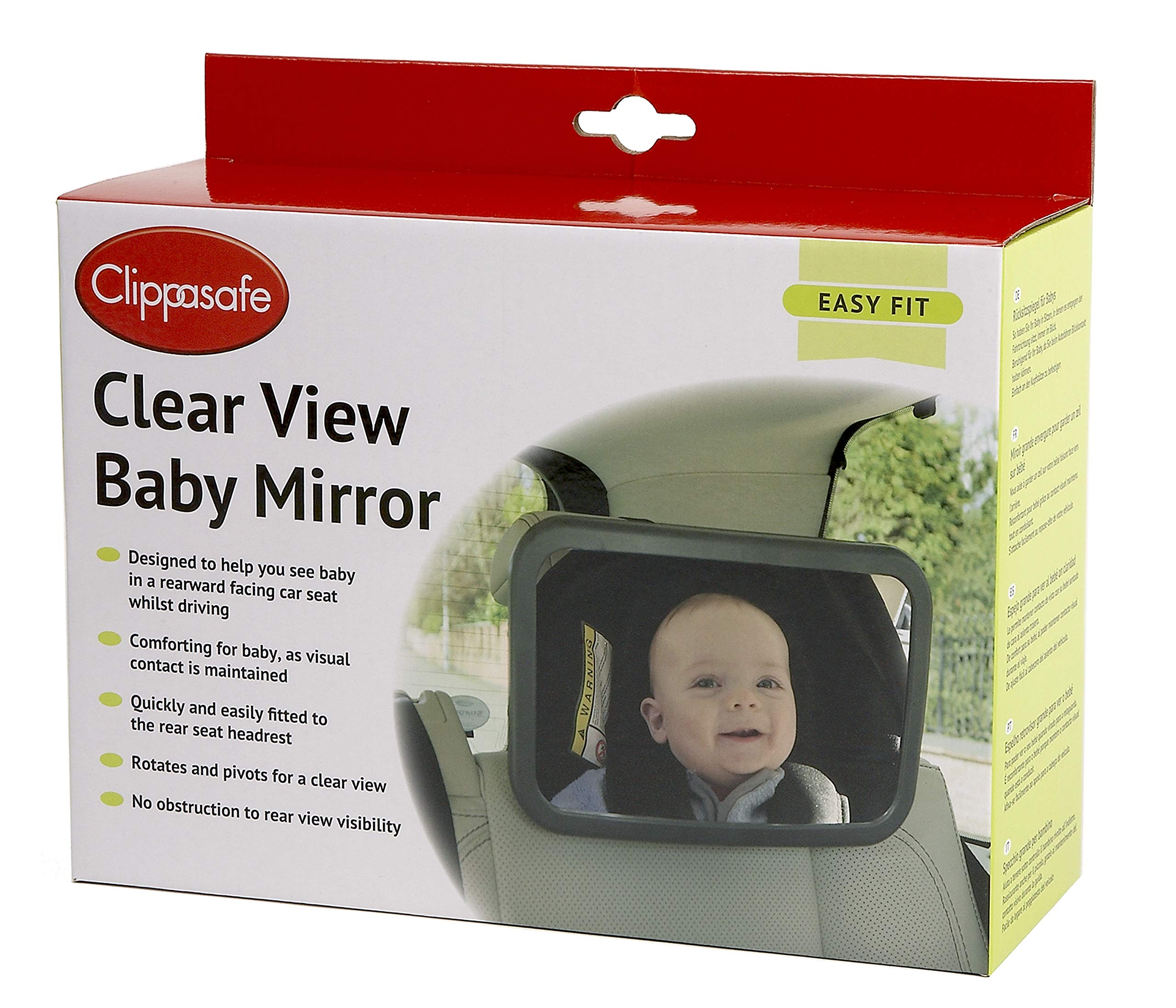 Clippasafe Babyspiegel, transparent