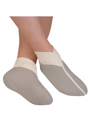 wobera Angora Fußwärmer mit weitem Einstieg für druckempfindliche Füße (Größe: 3 (41-43), Farbe: silbergrau-meliert)