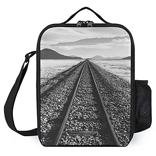 Lunchtasche Graue Eisenbahn Kühltasche Isoliertasche Wassedicht Lunchbag