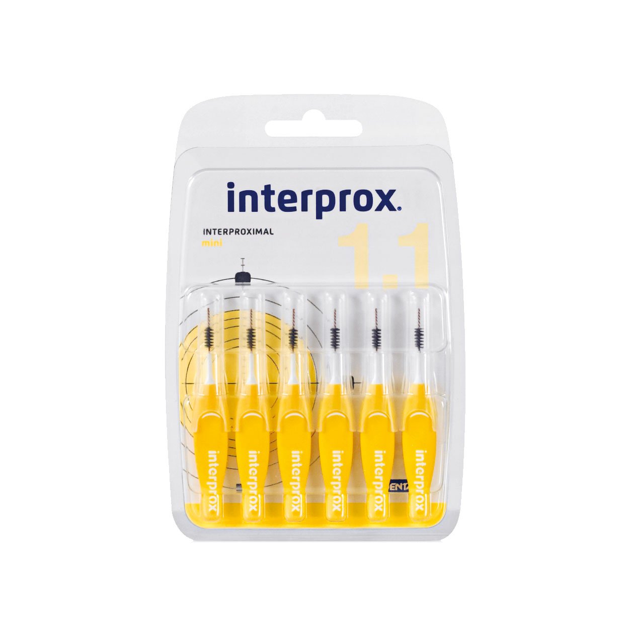 Interprox Interdentalbürsten gelb mini 6 Stück Packung, 6er Pack (6x 6 Stück)