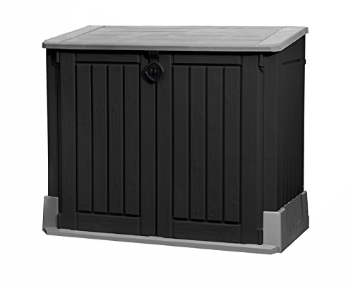 Koll Living Mülltonnenbox/Aufbewahrungsbox mit 845 L Fassungsvermögen - 130 x 74 x 110 cm - Gartengeräte regensicher verstauen oder Mülltonnen unauffällig unterbingen - abschließbar