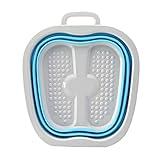 SUPVOX Fußbad Massagegerät tragbar faltbar Fussbadewanne Massage für Zuahause (blau)