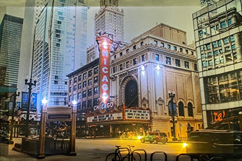 Samarkand - Lights LED-Bild mit Beleuchtung, led - bilder, wandbild, 65 x 45 cm Leuchtbild, leinwandbild CHICAGO