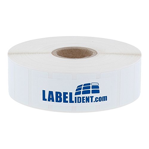 Labelident Thermotransfer Etiketten auf Rolle weiß - 25,4 x 12,7 mm - 5.100 Polyester PET Etiketten für Typenschilder, 1 Zoll (25,4 mm), selbstklebend, satinweiß