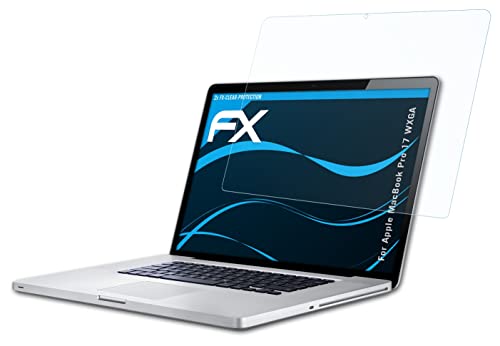 atFoliX Schutzfolie kompatibel mit Apple MacBook Pro 17 WXGA Folie, ultraklare FX Displayschutzfolie (2X)