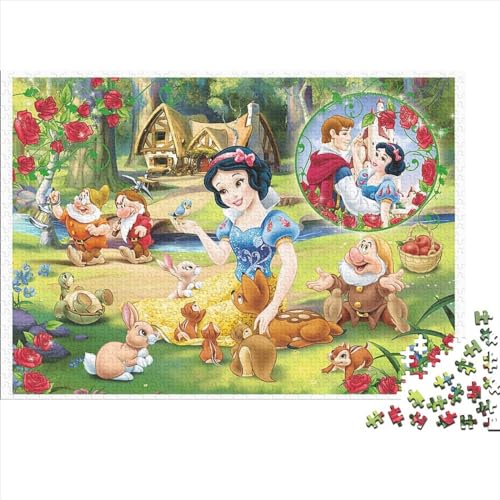 Snow White 500 Stück Puzzle Puzzle Kunst Geschenke Schwieriges Puzzlespiel Cartoon Style Handgemachtes DIY Geeignet Für Teenager 500pcs (52x38cm)