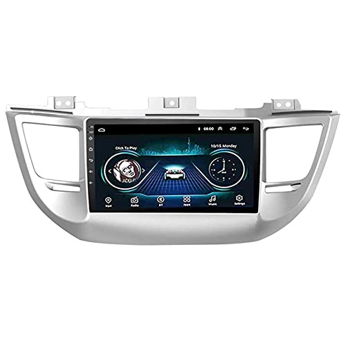 9-Zoll-Touchscreen-Kopfgerät GPS-Navigation Für Hyundai Tucson 2015-2018, MirrorLink/Bluetooth/WiFi/Lenkradsteuerung/Rückansicht Kamera