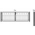 Metallzaun Doppeltor-Set Madrid Anthrazit z. Einbetonieren 100 cm x 300 cm