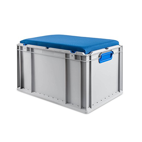 aidB Eurobox Seat Box, Griffe geschlossen, 600x400x320mm, 1 St, blau
