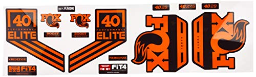 Ecoshirt Stickers Fork Fox 40 Performance Elite 2017 Am96 Aufkleber Decals Autocollants Adesivi Forcela Gabel Fourche, Orange